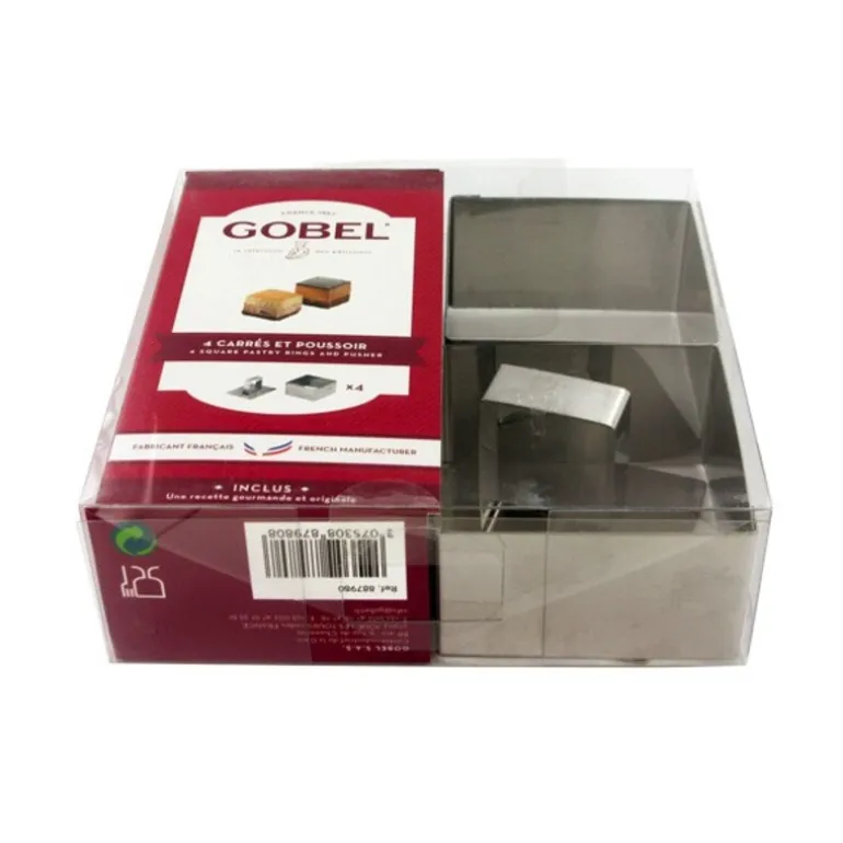 4 Carres A Patisserie + Poussoir H 4 Cm