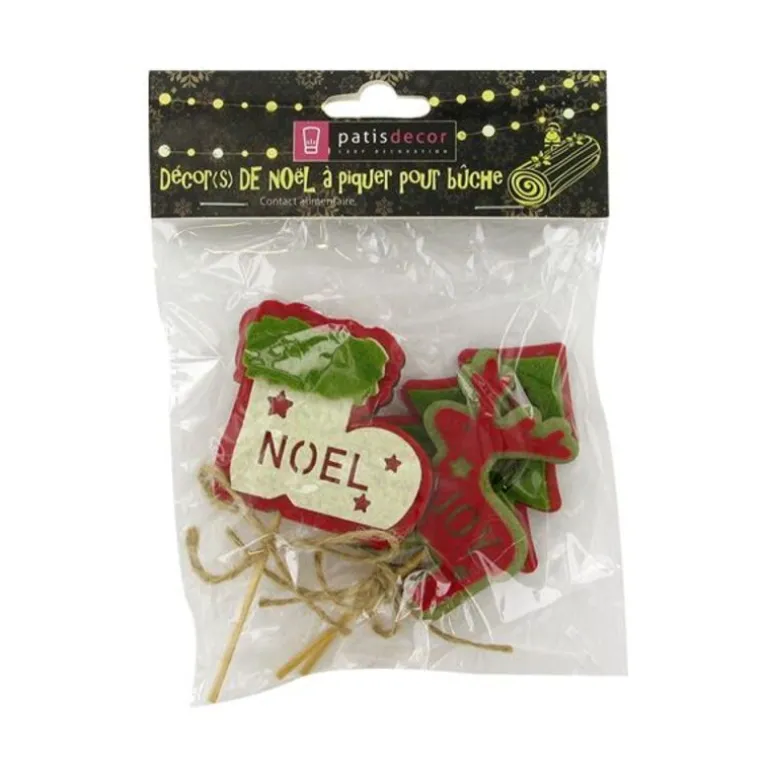 3 Décors De Noël Assortis En Bois Theme 2