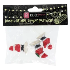 3 Décors Santa Claus Assortis Sur Pique