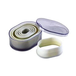 7 Découpoirs Ovales Lisses Assortis Patisdecor