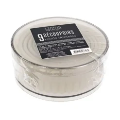 9 Découpoirs Ronds Canneles Assortis Patisdecor