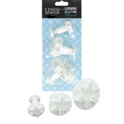 3 Emporte-Pièces Flocon De Neige A Poussoir