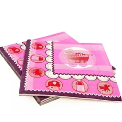 20 Serviettes En Papier Baptême Rose Patisdecor
