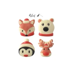 Animaux De Noël En Chocolat Blanc Assortis (X96)