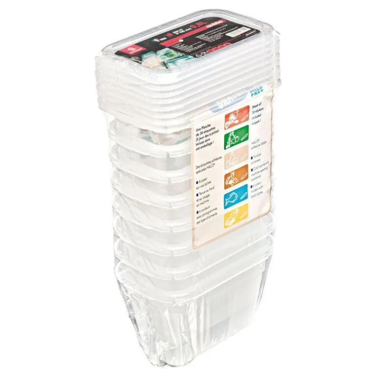 Bacs Modulus Rigides En Polypropylene Gn 1/9 Avec Couvercles (X8)