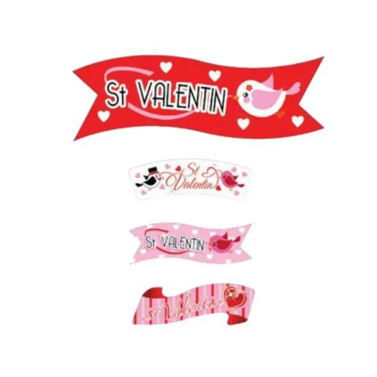 Banderoles Azyme Saint Valentin Assorties (X24)