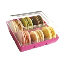 Boite 6 Macarons Fuchsia