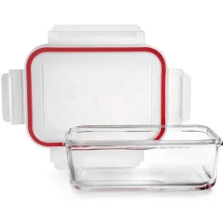 Boite De Conservation Rectangulaire En Verre Avec Couvercle