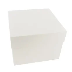 Boite Patissiere Blanche 18 X 18 X H 20 Cm Patisdecor