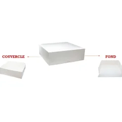 Boite Patissiere Blanche H. 5 Cm