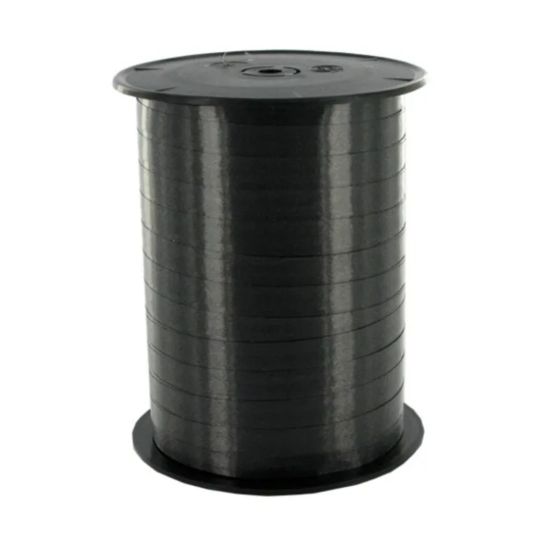 Bolduc Satine Noir 7Mm (500 M)