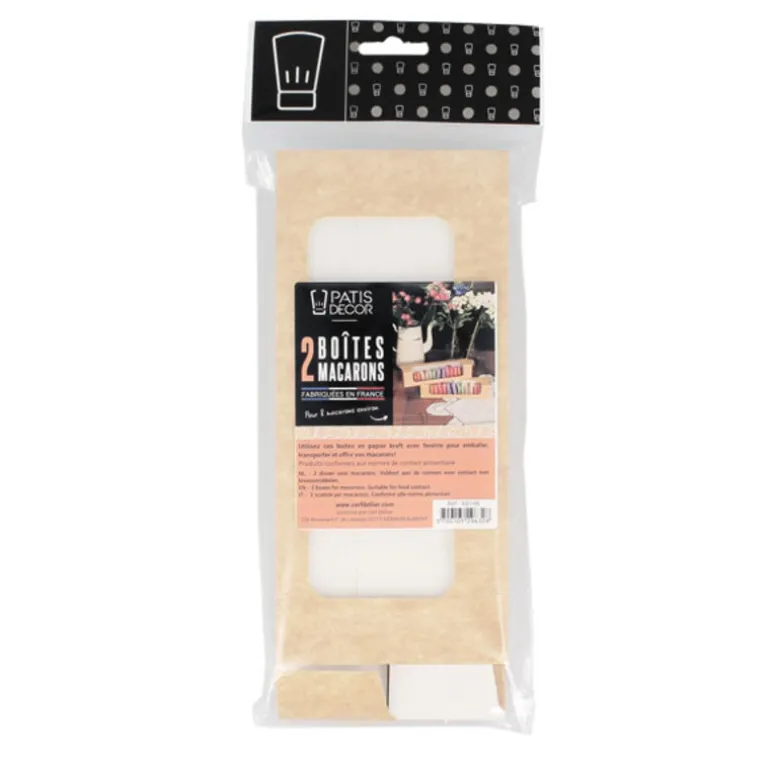 Boîtes 8 Macarons Kraft Patisdecor (X2)