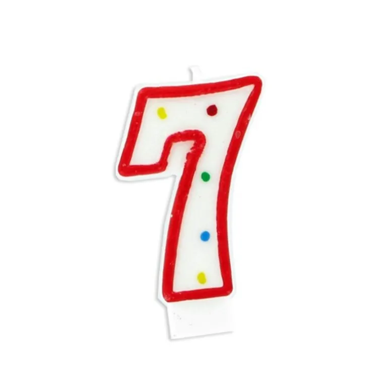 Bougie Anniversaire Chiffre Fiesta 7 Patisdecor