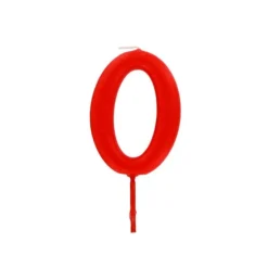 Bougie Anniversaire Chiffre 0 Rouge Patisdecor
