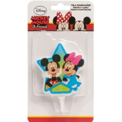 Bougie Anniversaire Minnie & Mickey 7,5 Cm