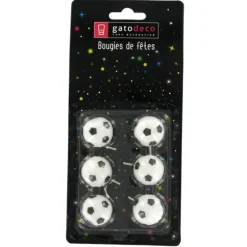 Bougie Ballon De Football Patisdecor (X 6)