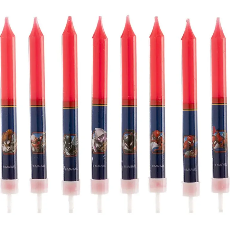 Bougie Spiderman (X8)