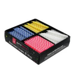 Bougies Torsadees 6 Cm Fines Assorties Patisdecor (X 250)