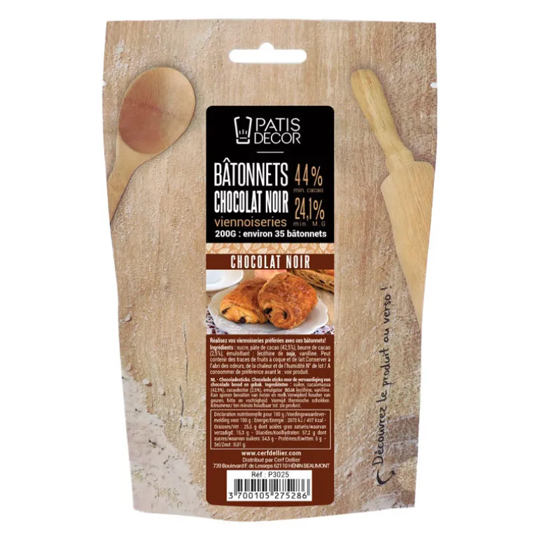 Bâtons Boulangers En Chocolat Barry 200 G - Patisdecor