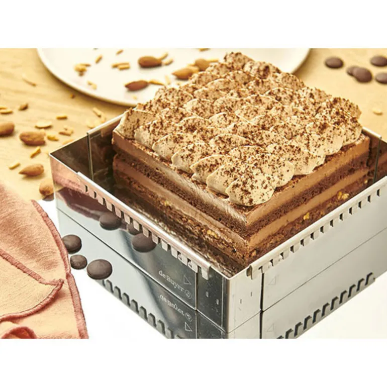 Cadre A Entremets Extensible Inox Carre 20 A 37 Cm De Buyer