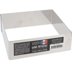 Cadre A Mousse Inox H 4,5 Cm 14 X 14 Cm Patisdecor