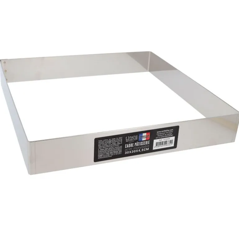 Cadre A Mousse Inox H 4,5 Cm 30 X 30 Cm Patisdecor