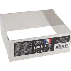 Cadre A Mousse Inox H 4,5 Cm 12 X 12 Cm Patisdecor