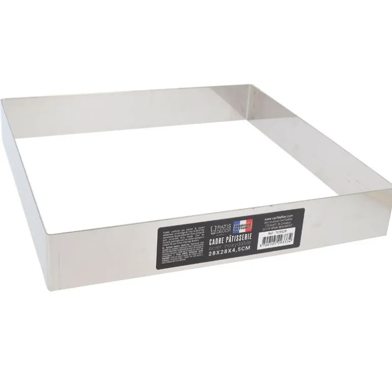 Cadre A Mousse Inox H 4,5 Cm 28 X 28 Cm Patisdecor