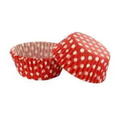 Caissettes Cupcakes Rouges A Pois (X50)