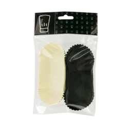Caissettes De Cuisson A Eclair Noires Et Blanches (X40)