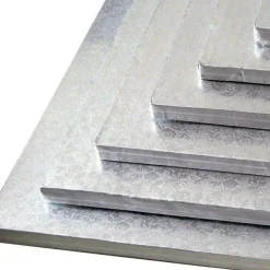 Cake Drum Carre Argent 25 X 25 Cm Patisdecor