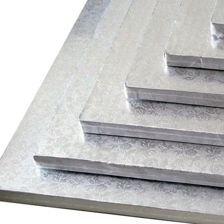 Cake Drum Carre Argent 25 X 25 Cm Patisdecor