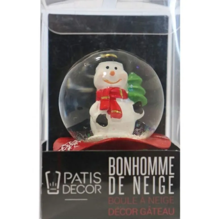 Cake Topper Boule A Neige Bonhomme De Neige Patisdecor