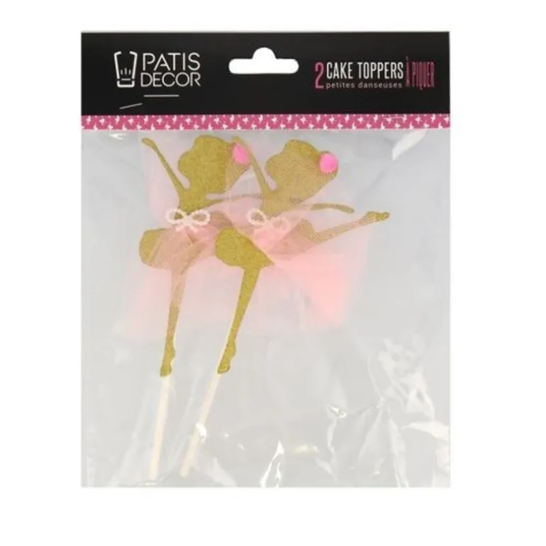 Cake Topper Danseuse Doree (X 2)
