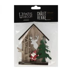 Cake Topper En Bois Chalet De Noël Patisdecor