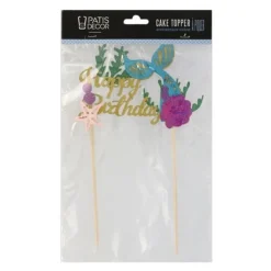 Cake Topper Happy Birthday Sirene Patisdecor