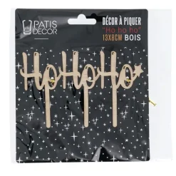 Cake Topper Ho Ho Ho En Bois Patisdecor