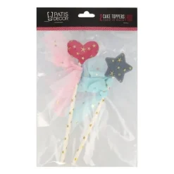 Cake Toppers Coeur Et Etoile (X 2) Patisdecor