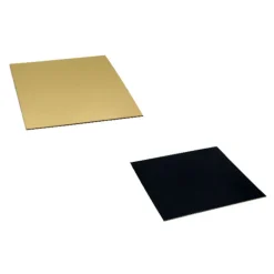 Cartons Carres Or/Noir (X 100)