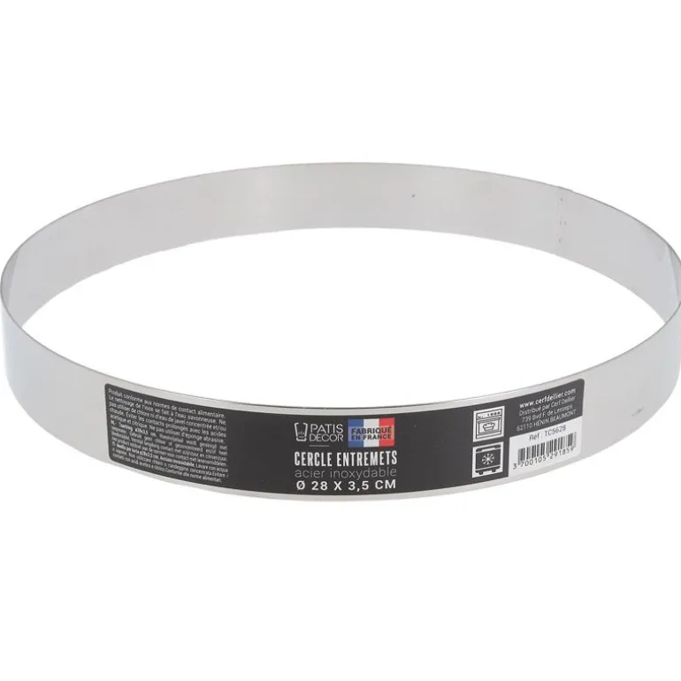 Cercle A Entremets Inox H 3,5 Cm 28 Cm Patisdecor