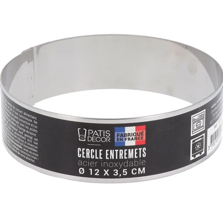 Cercle A Entremets Inox H 3,5 Cm 12 Cm Patisdecor