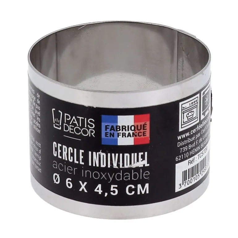 Cercle A Mousse Inox H 4,5 Cm 6 Cm Patisdecor
