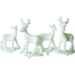 Cerf Et Biche Blancs Sur Pique Patisdecor Pro (X24)