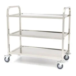Chariot De Service Inox 3 Niveaux