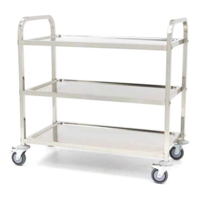 Chariot De Service Inox 3 Niveaux