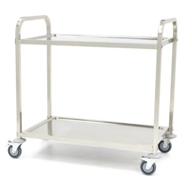 Chariot De Service Inox 2 Niveaux