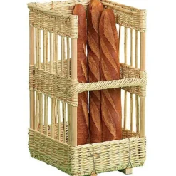 Claie A Pain Rectangulaire En Osier Clair 40 X 40 Cm