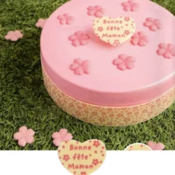 Coeurs Chocolat Blanc Bonne Fete Maman (X 60)