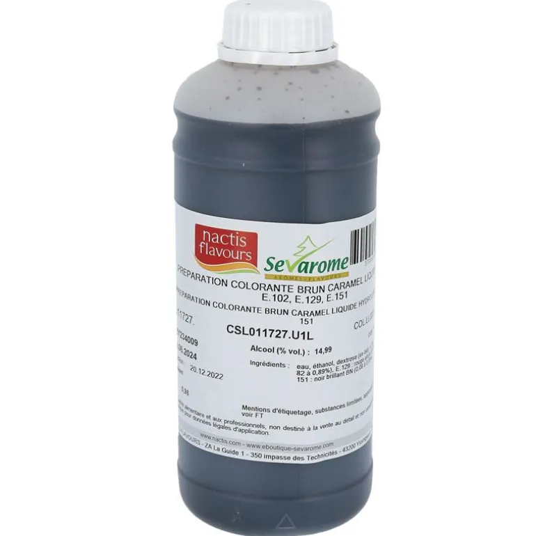 Colorant Liquide Hydrosoluble Brun Caramel 1L