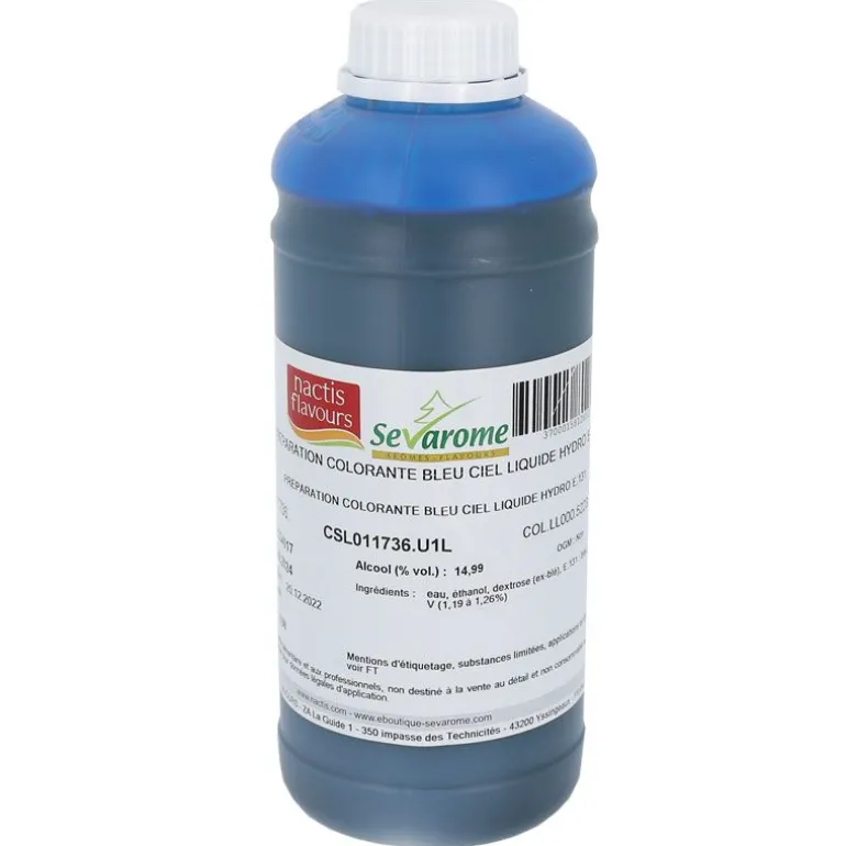 Colorant Liquide Hydrosoluble Bleu Ciel 1L